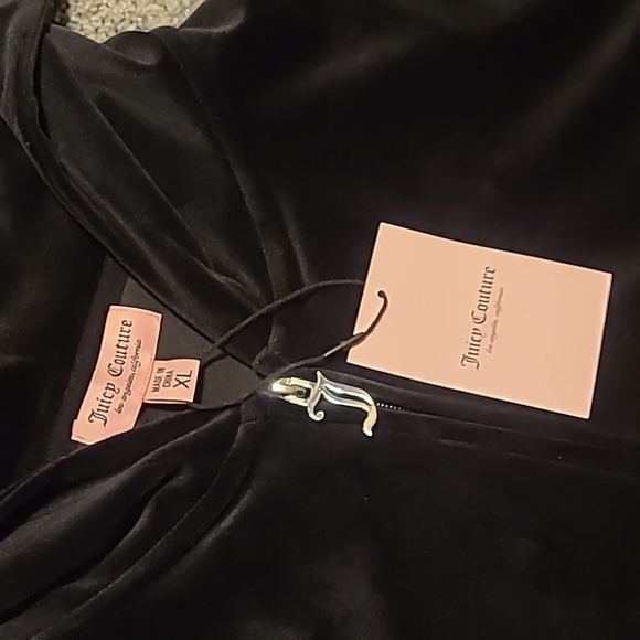 Juicy Couture Black Velour Track Set - Picture 3 of 7